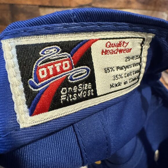 Halfway Co-Op Gin Hat Cap H & L Strapback Blue Halfway TX Cotton Bale USA Flag - Picture 7 of 7